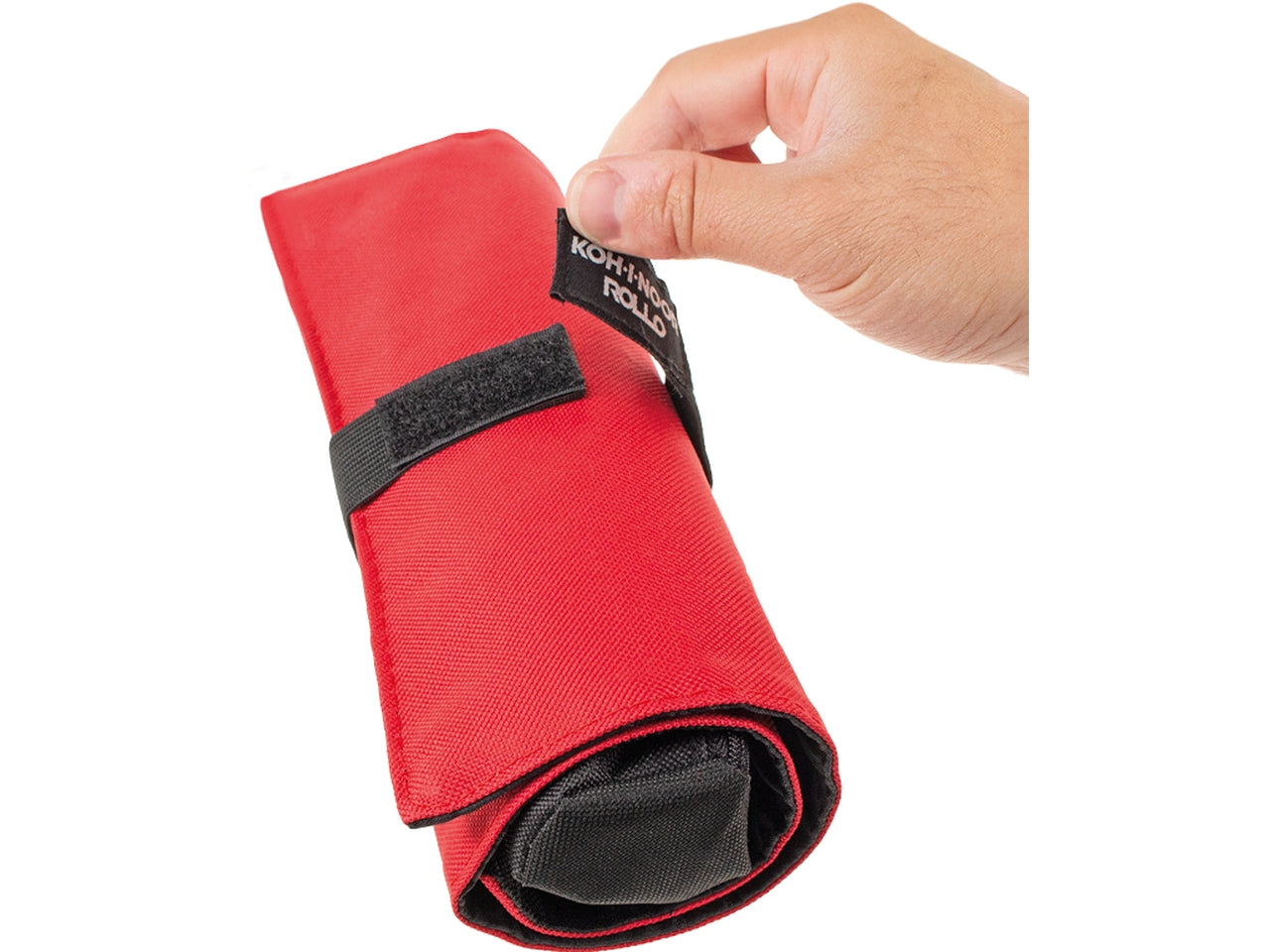 Astuccio arrotolabile vuoto con 24 scomparti, rosso