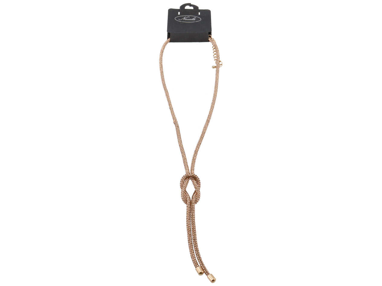 Collana laccio strass con nodo topazio