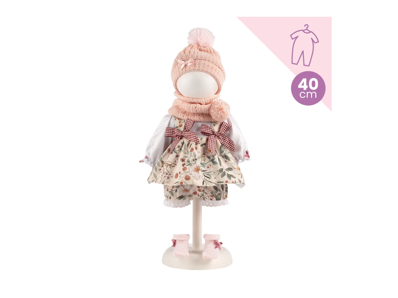 Abito con cappello e collo lana 40cm