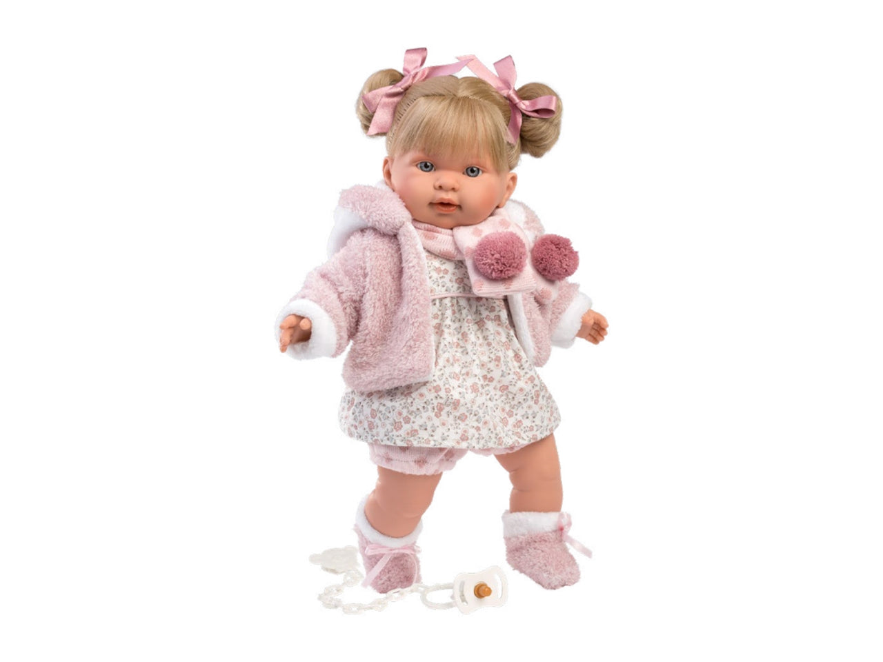 Reborn morbido alexandra 42cm pelliccia rosa