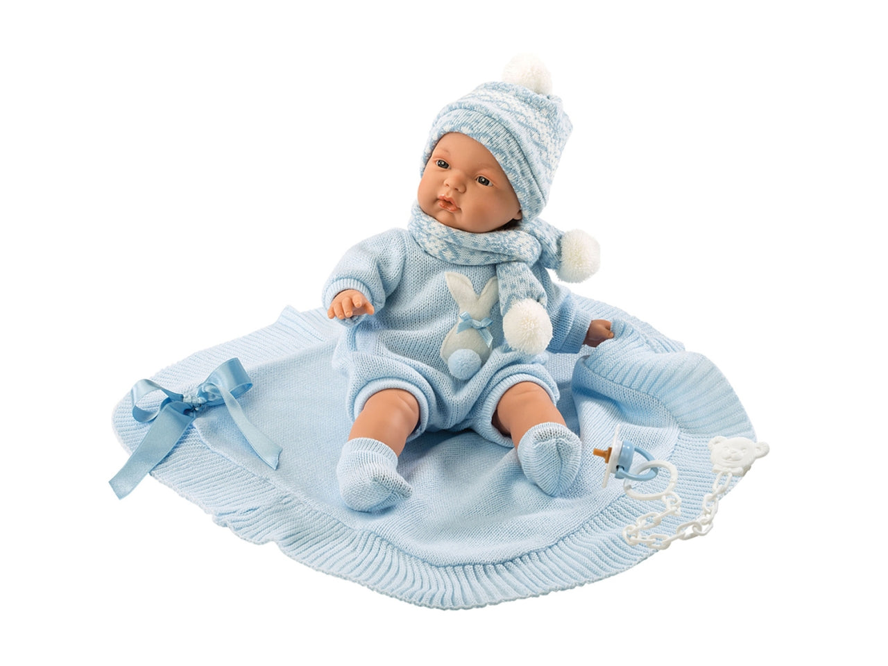 Reborn morbido joel 38cm copertina azzurra