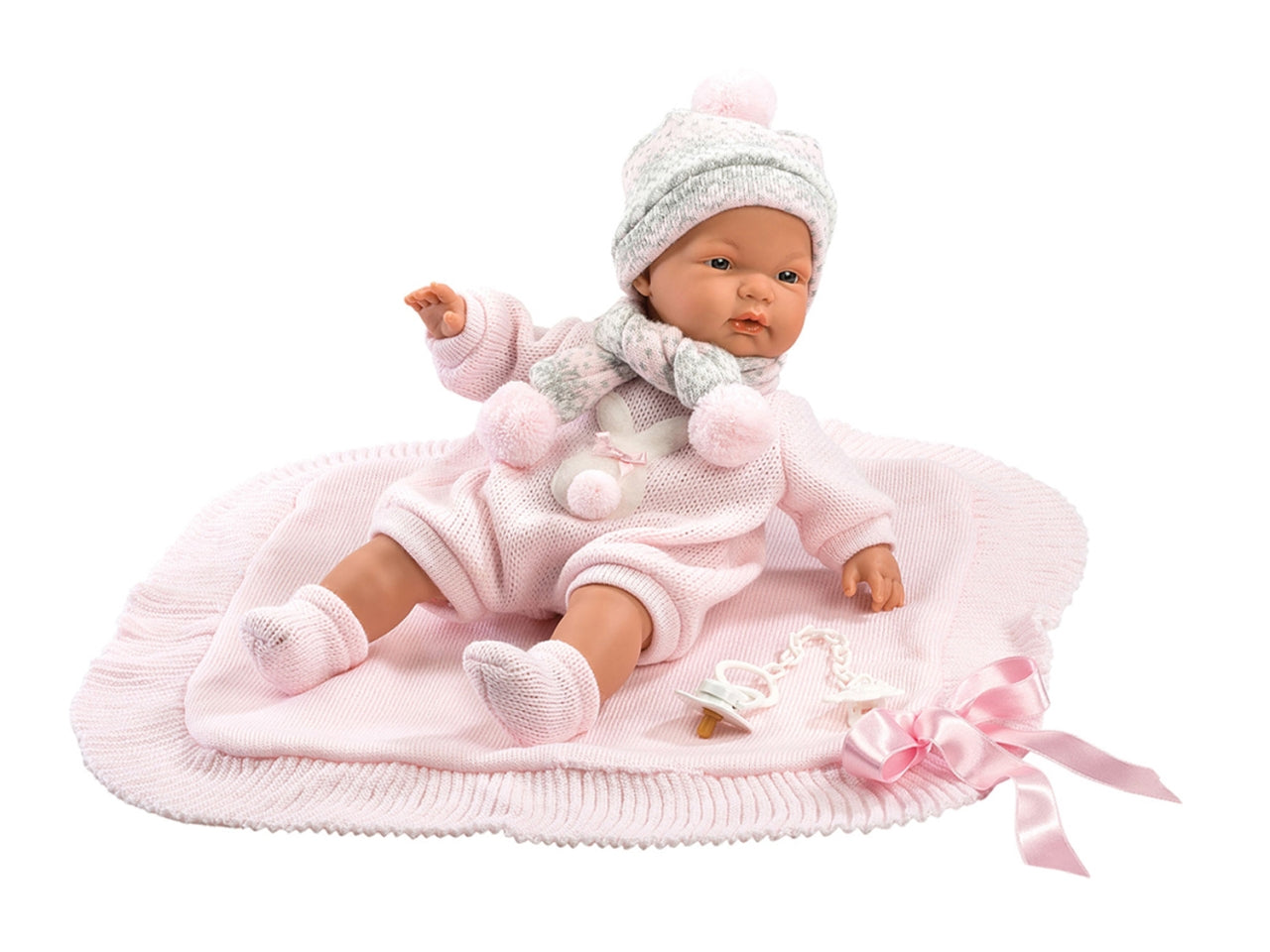 Reborn morbido joelle 38cm copertina rosa