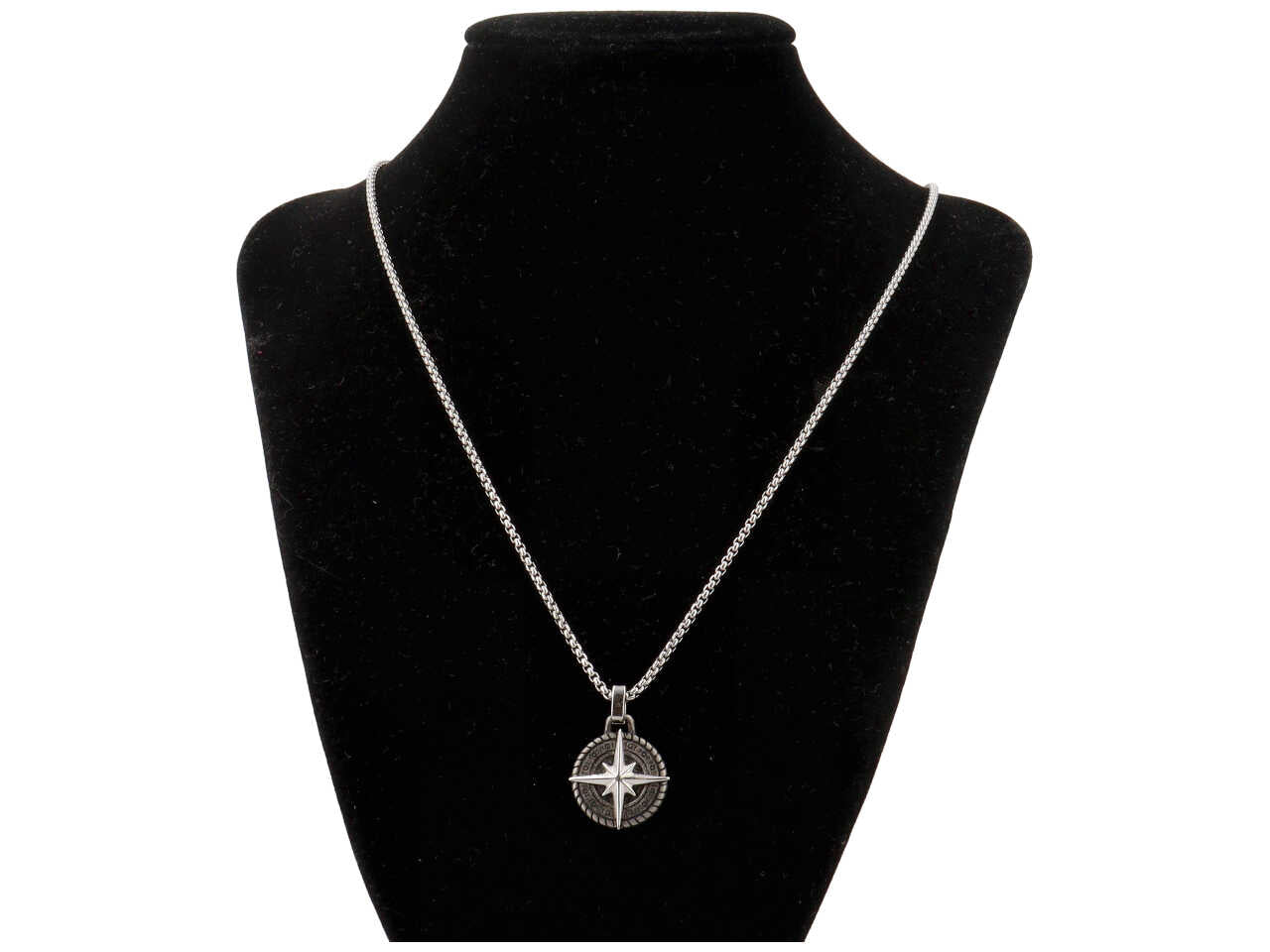 Collana pendente rosa dei venti brunita