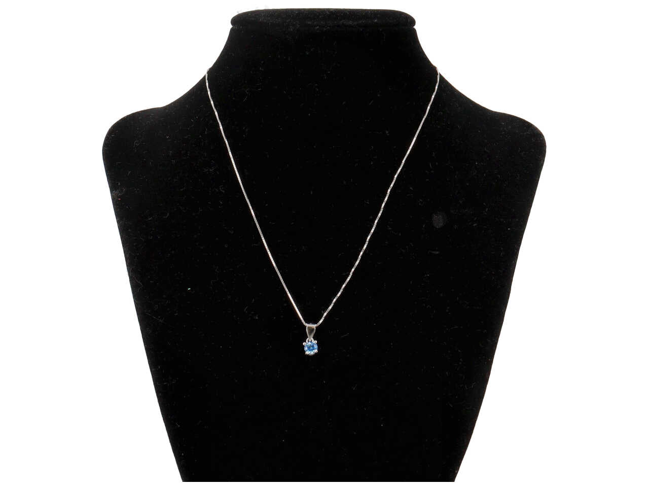 Collana con pendente p.luce 4,5mm acqua marina pd4394a