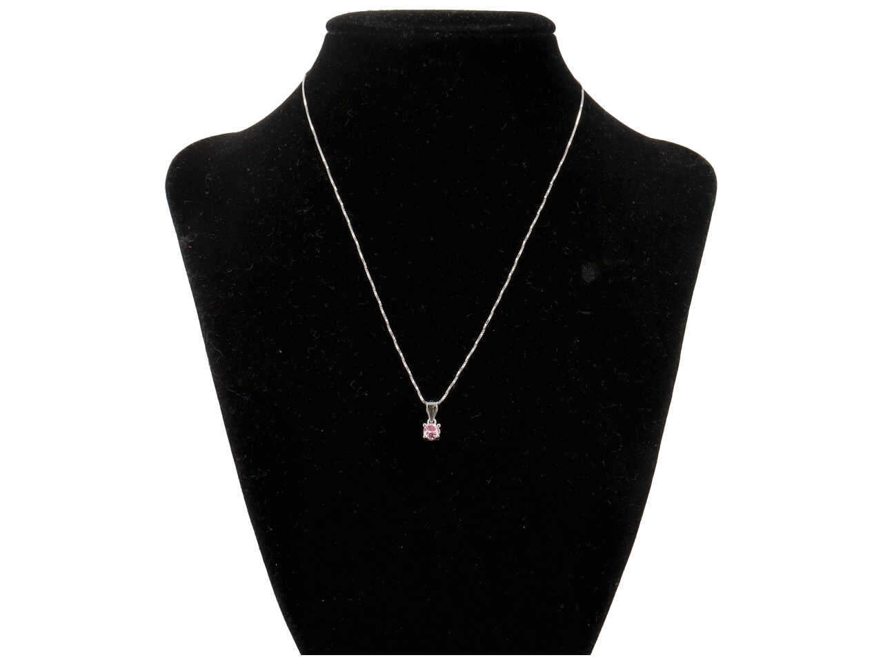 Collana con pendente punto luce 4,5mm rosa