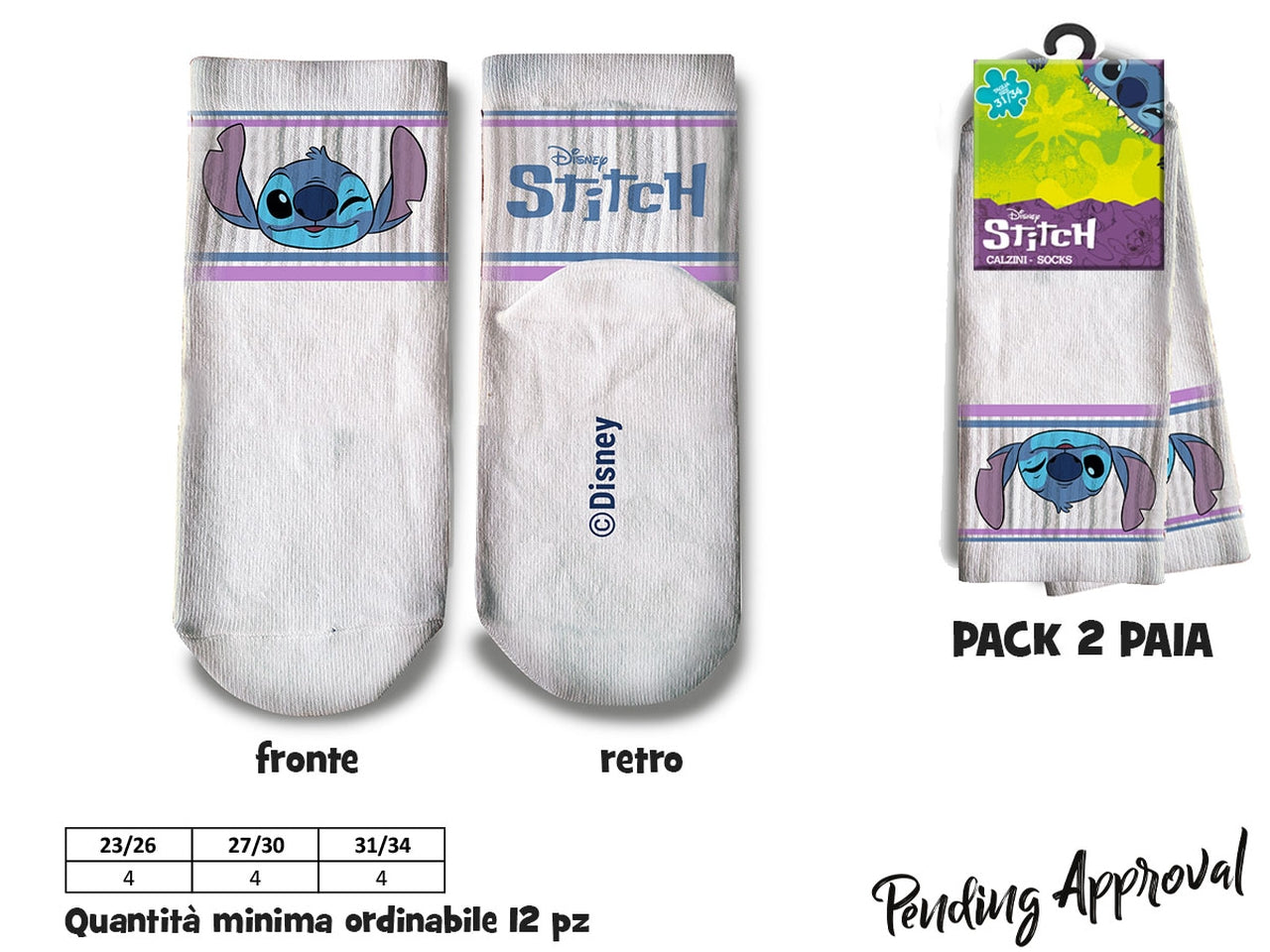 Calzini sport kids stitch set 2 paia