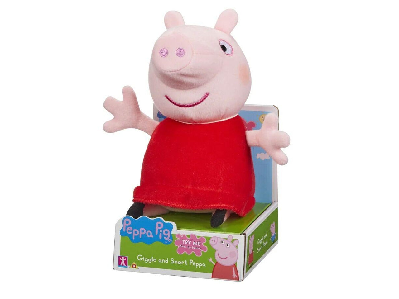 Peppa pig peluche ride e grugnisce 20cm