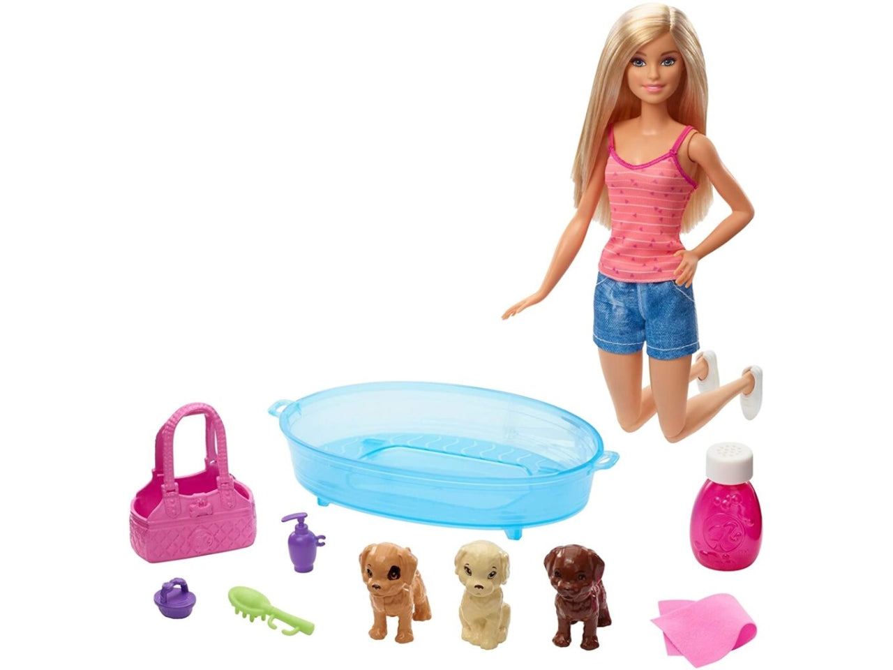 Barbie bagnetto dei cuccioli c/accessori