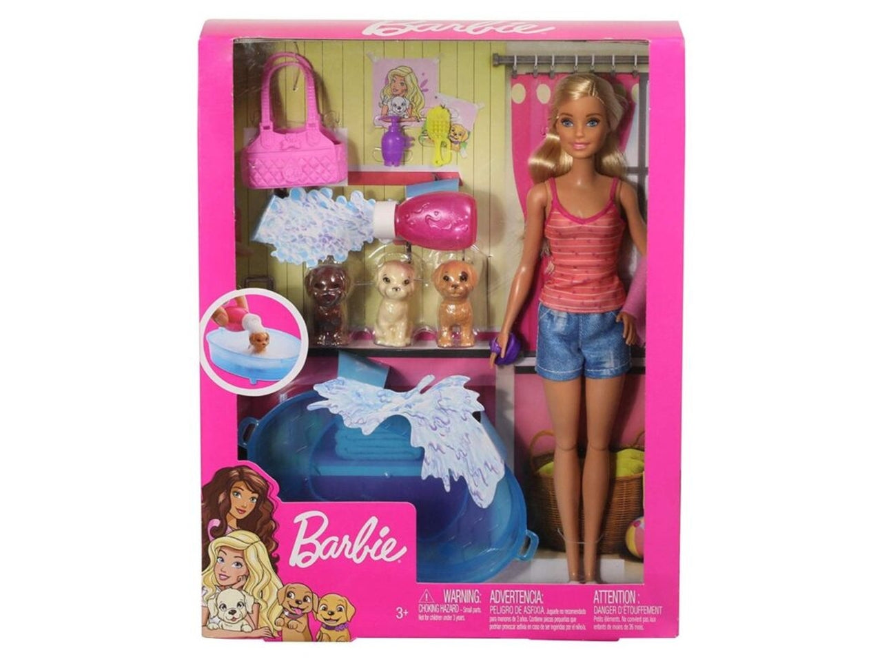 Barbie bagnetto dei cuccioli c/accessori