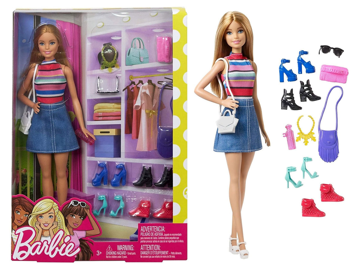 Barbie e il suo guardaroba scarpe e borse