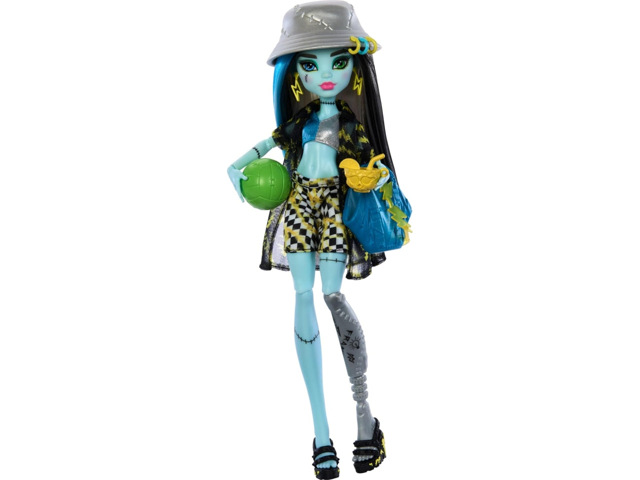 Monster high bambola scare-adise island frankie stein con accessori