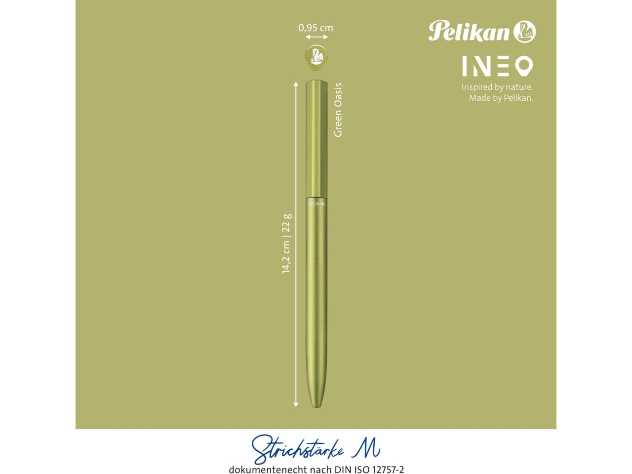Penna a sfera ineo elements green oasis con astuccio in metallo