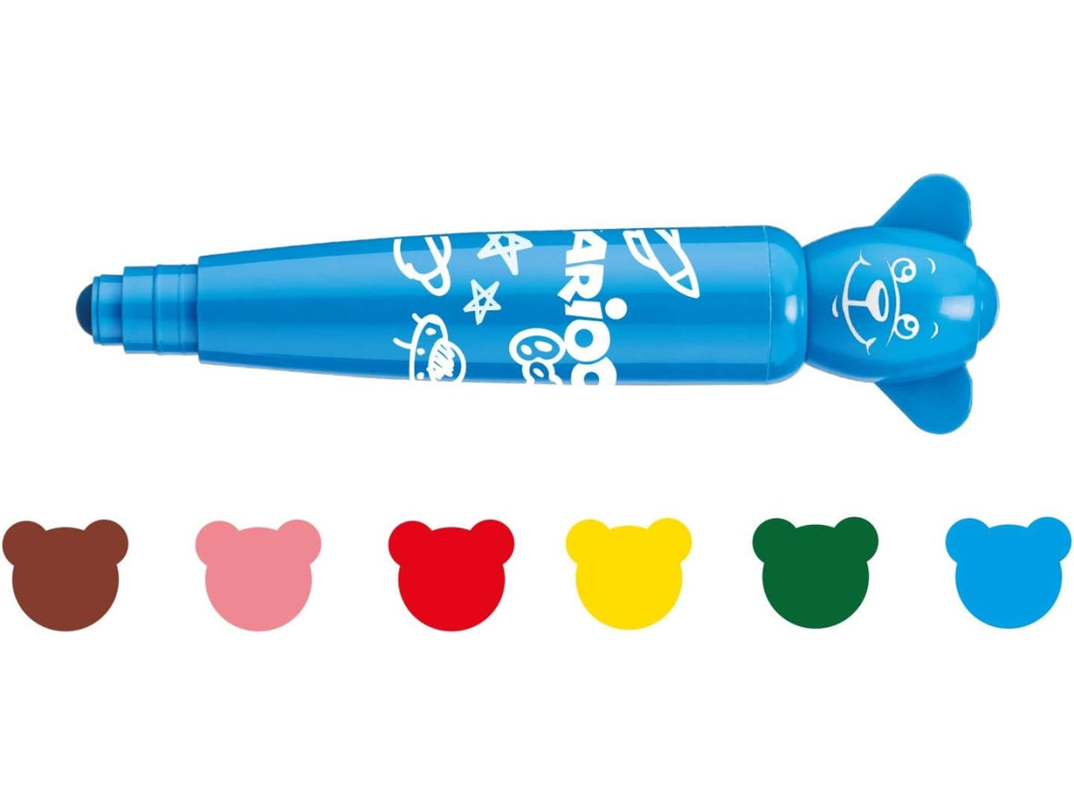 Carioca 6 pennarelli baby teddy per bambini da 1+ anni