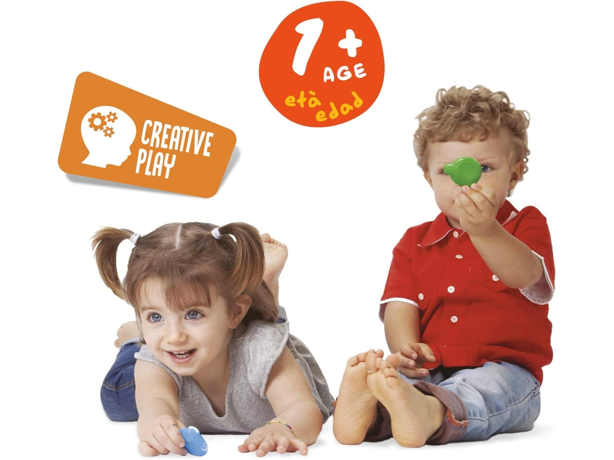 Carioca 6 pastelloni baby teddy per bambini da 1+ anni