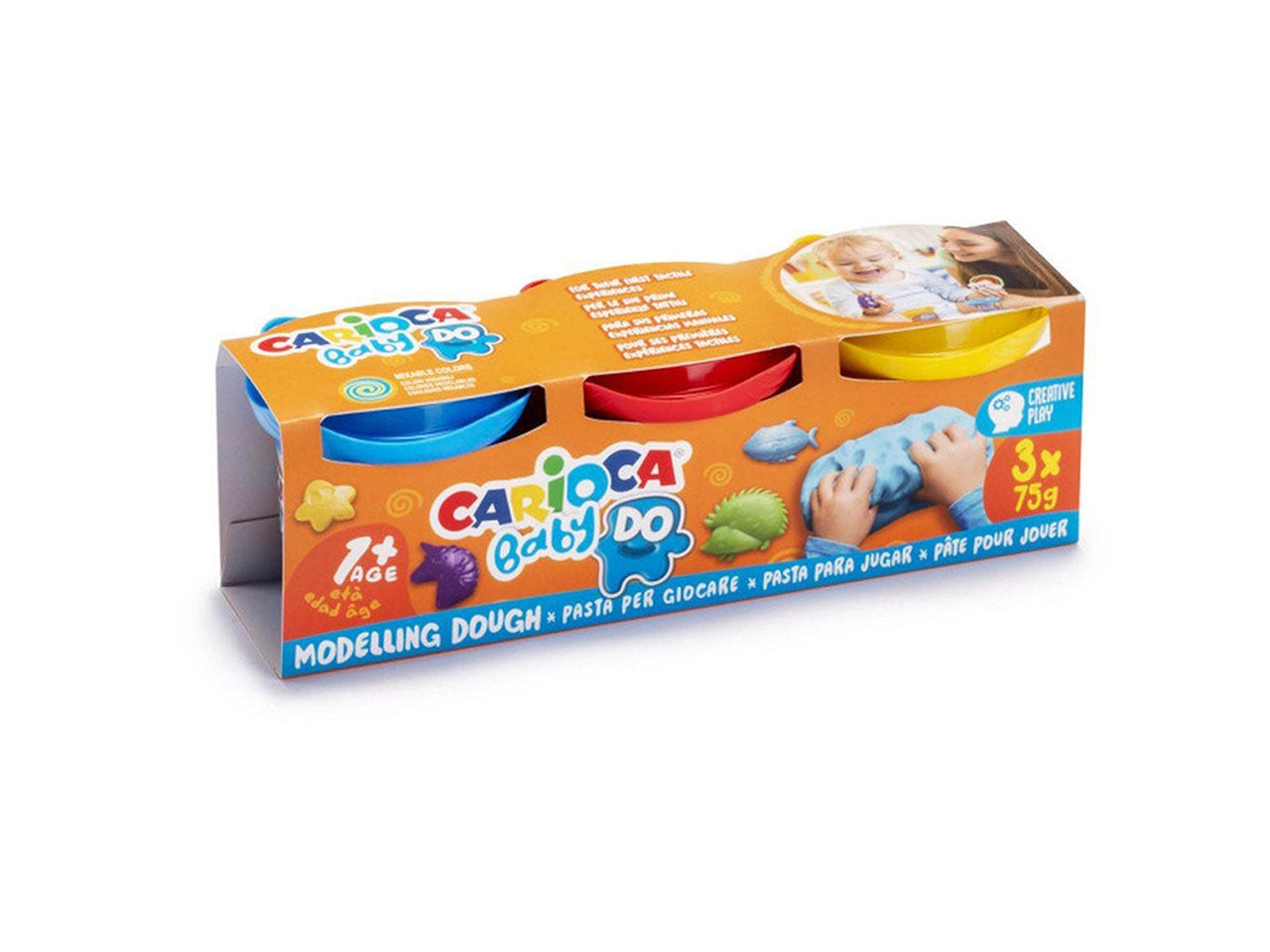Carioca baby pasta da modellare 3x75gr per bambini da 1+ anni