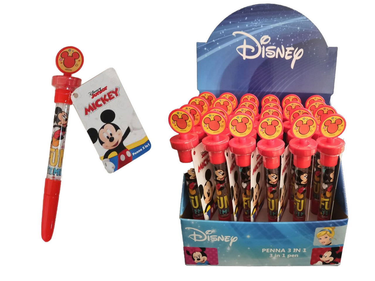Mickey penna con bolle di sapone
