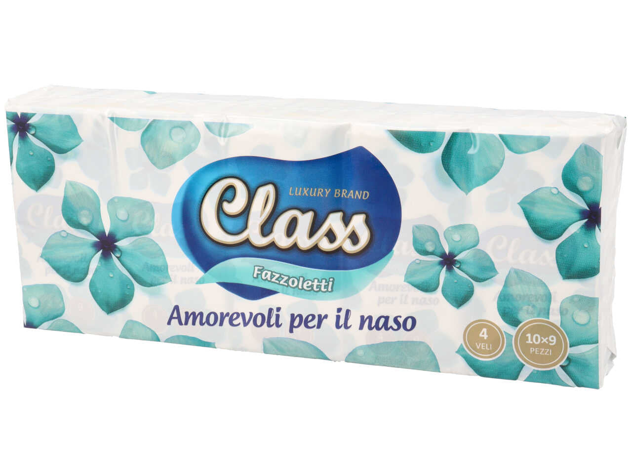 Confezione di 10 pacchettini di fazzolettini Class 4 veli $