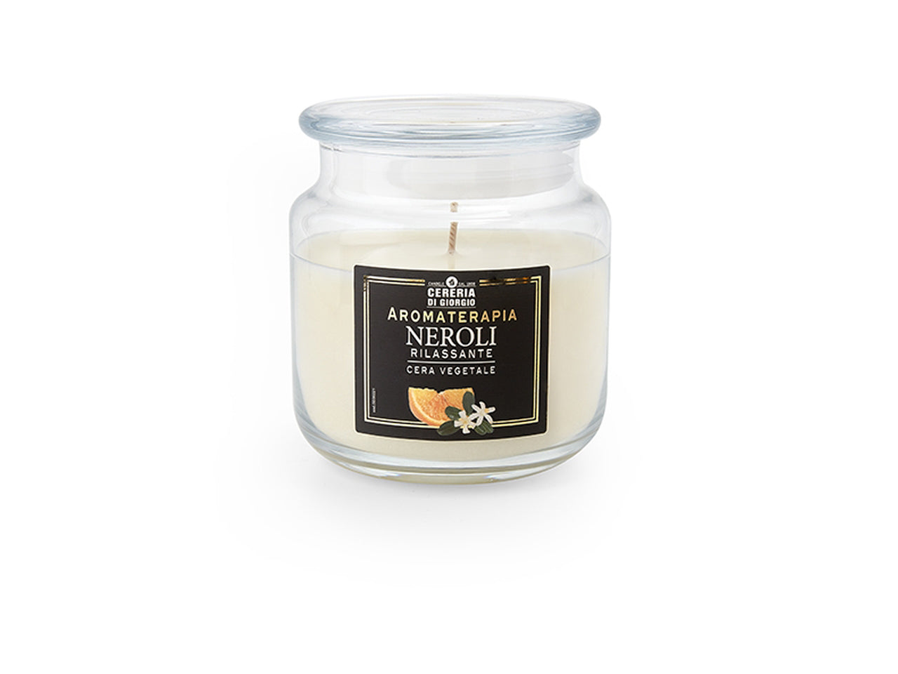 Candela profumata in giara neroli 10x10cm