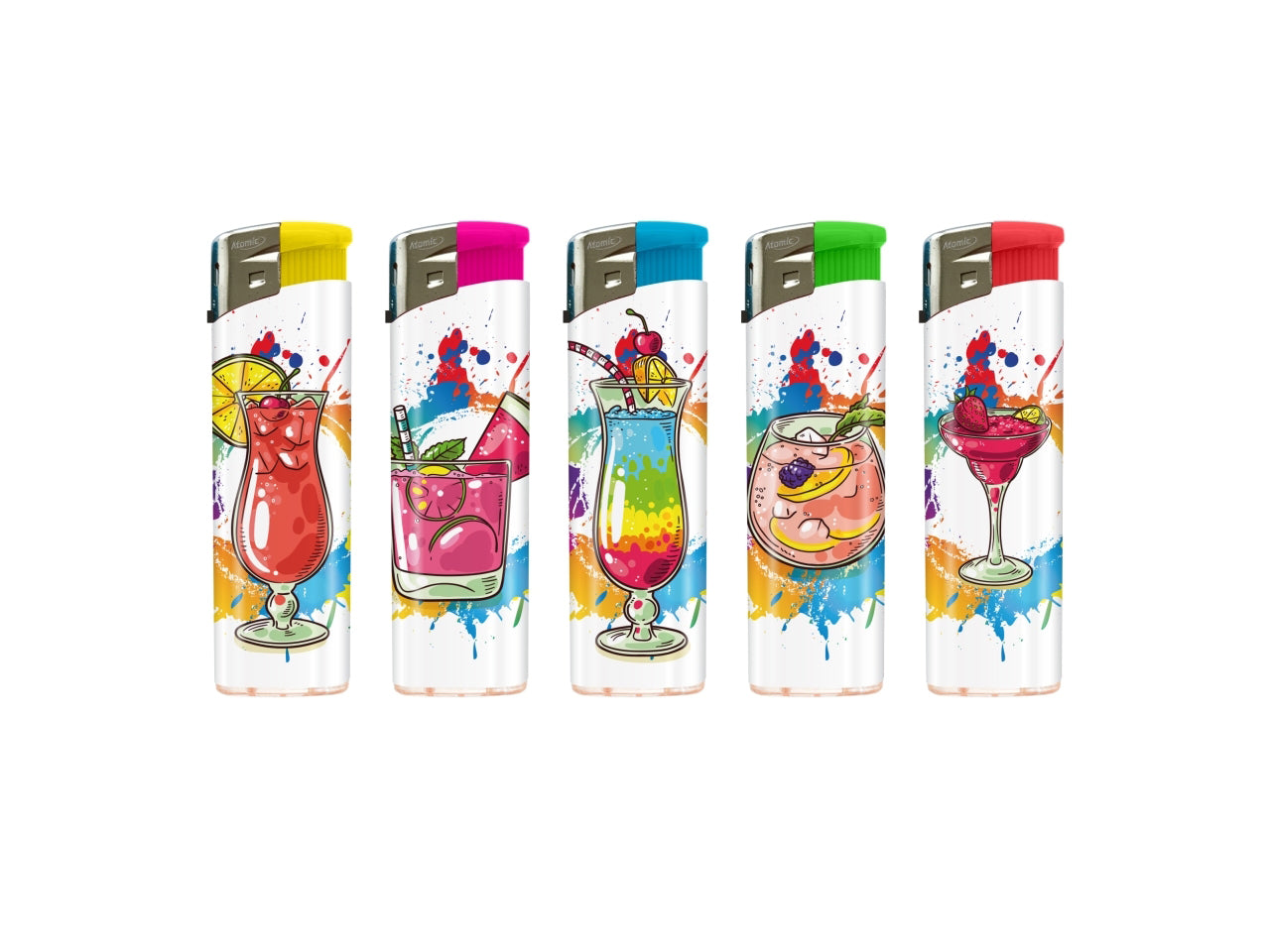 Accendino atomico Elettronico F11 Softflame Cocktail Ricaricabili II confezione da 50 accendini Assortiti