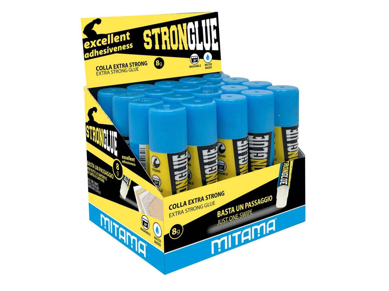 Mitama colla stick strong 8gr scatola 20 pezzi