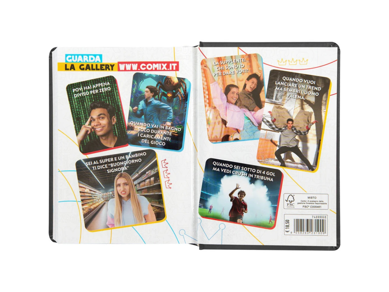 Agenda comix 2025/26 16m standard black&silver