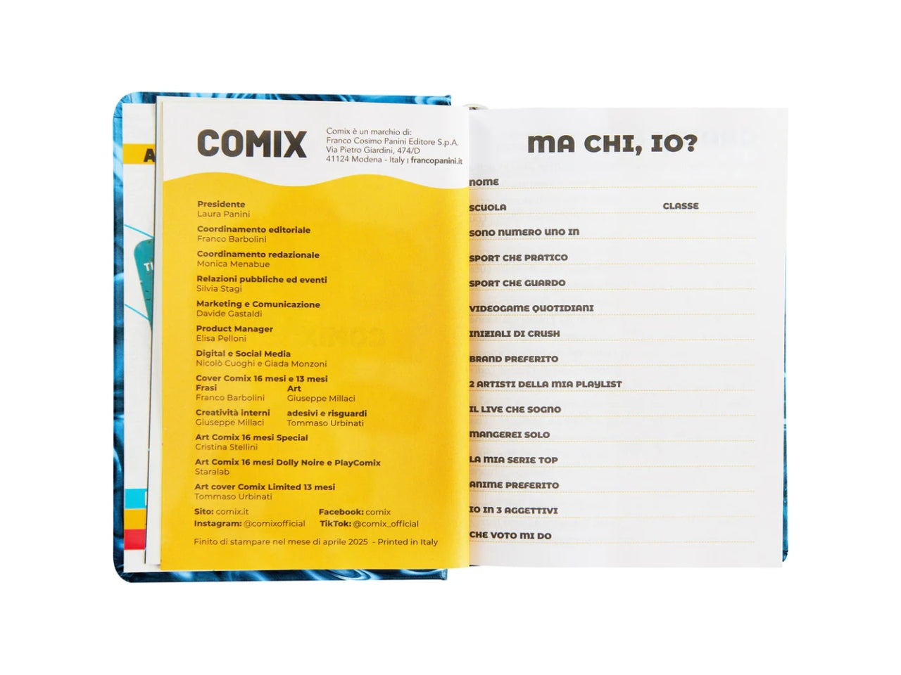 Agenda comix 2025/26 16m standard metal fluid
