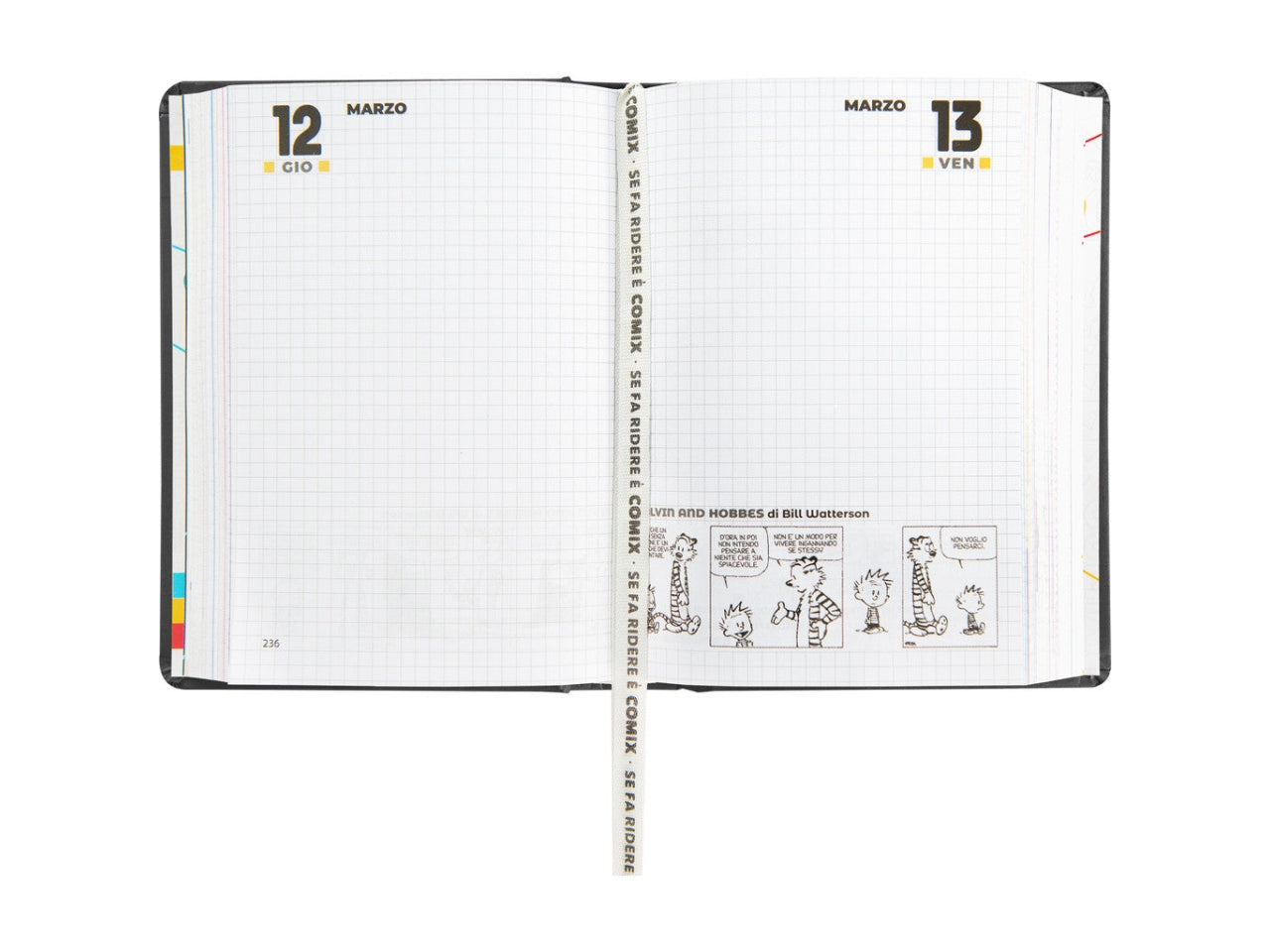Agenda comix mignon2025/26 16 mesi black&white