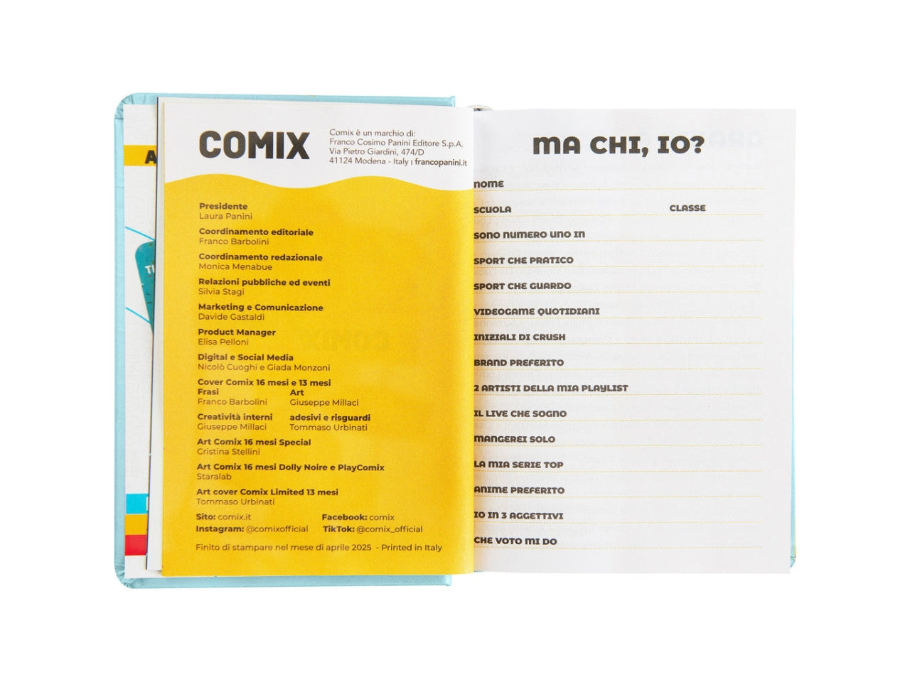 Agenda comix mignon 2025/26 16 mesi azzurro