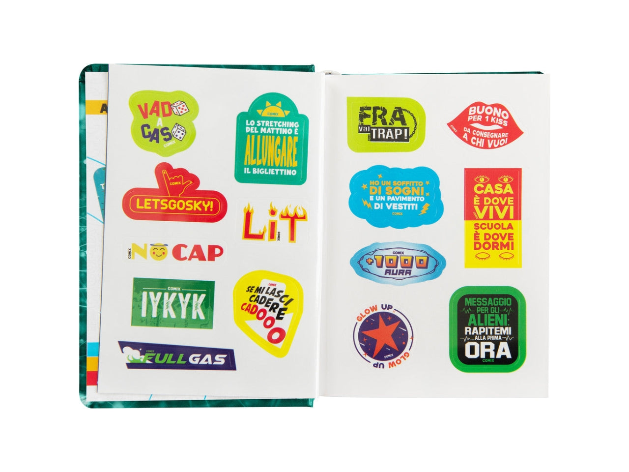 Agenda comix mignon2025/26 16 mesi electric green
