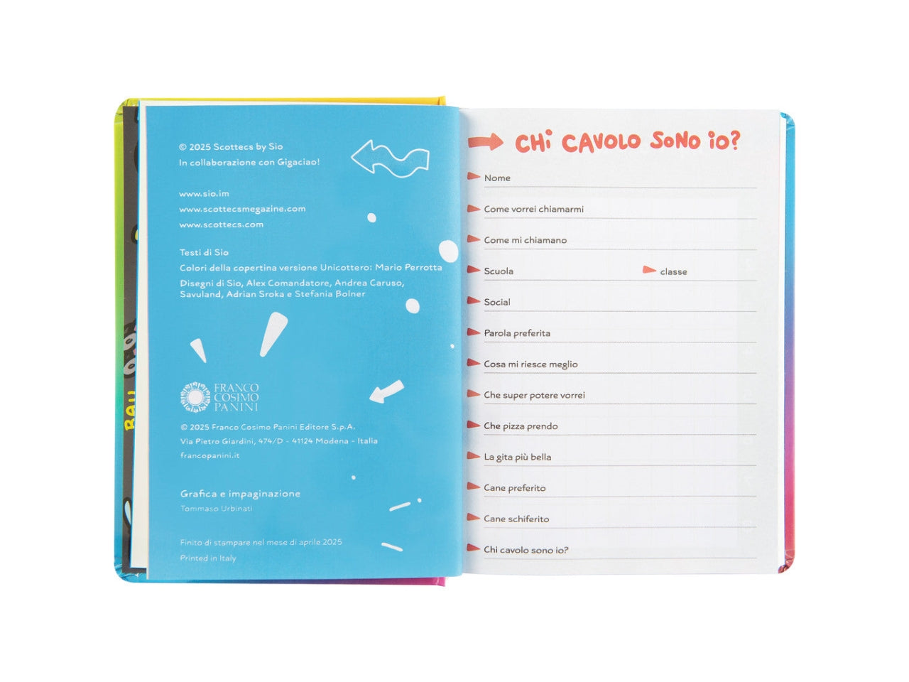 Agenda scomix medium 2025/26 16 mesi disegno