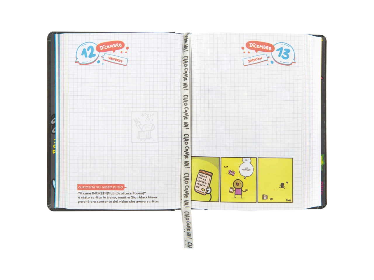 Agenda scomix medium 2025/26 16 mesi black