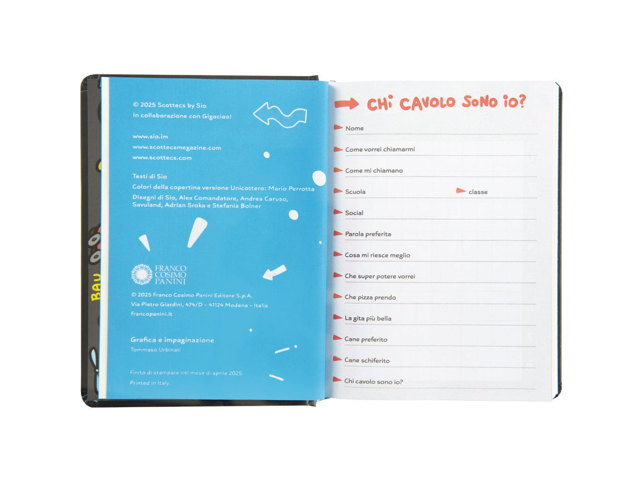Agenda scomix medium 2025/26 16 mesi black
