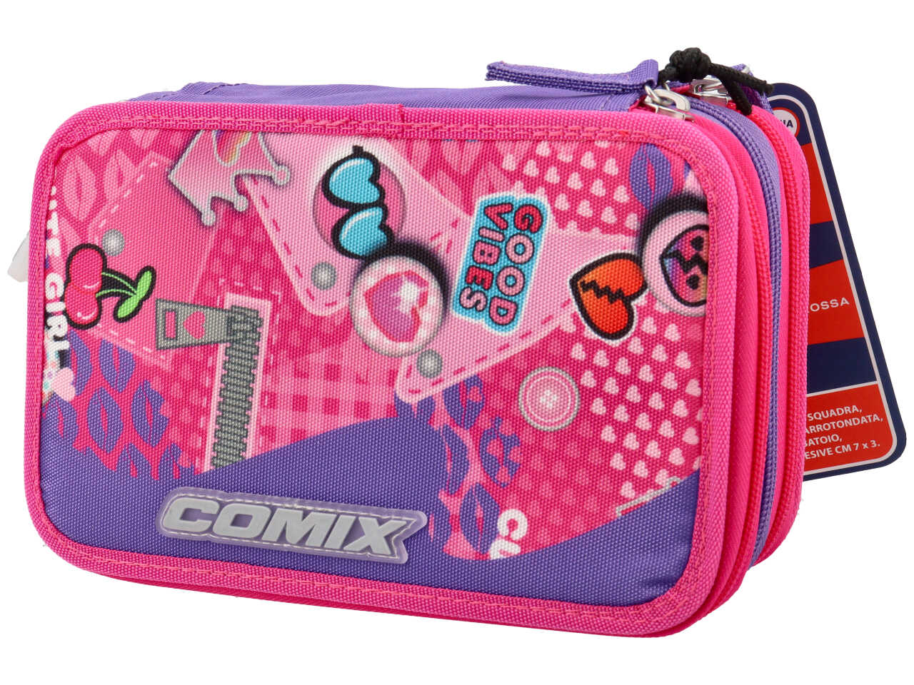 Comix wave astuccio 3zip pins girl