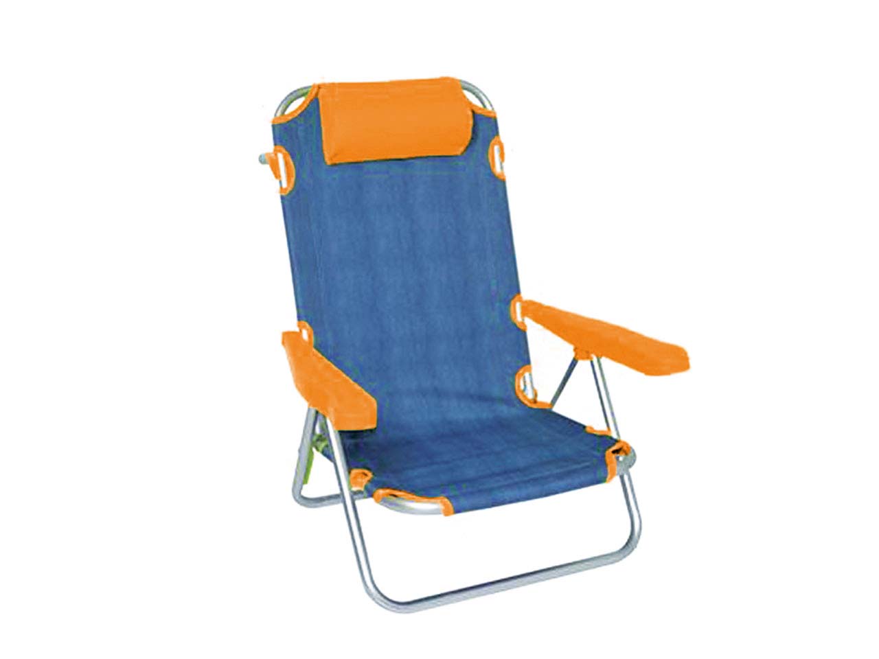 Spiaggina party 61x61x81 poly alluminio arancio