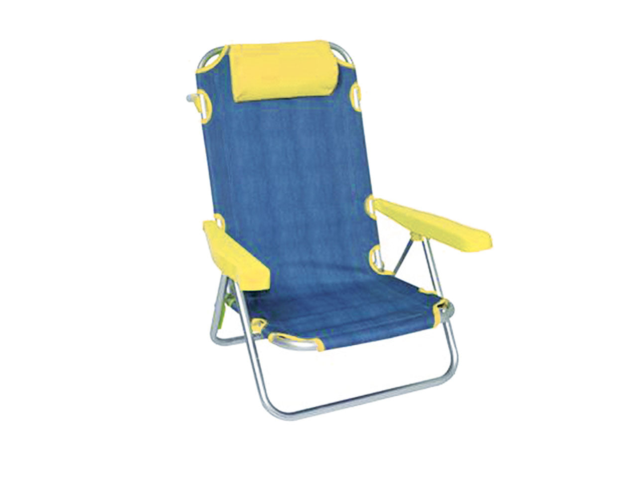 Spiaggina party 61x61x81 Poly alluminio di colore giallo