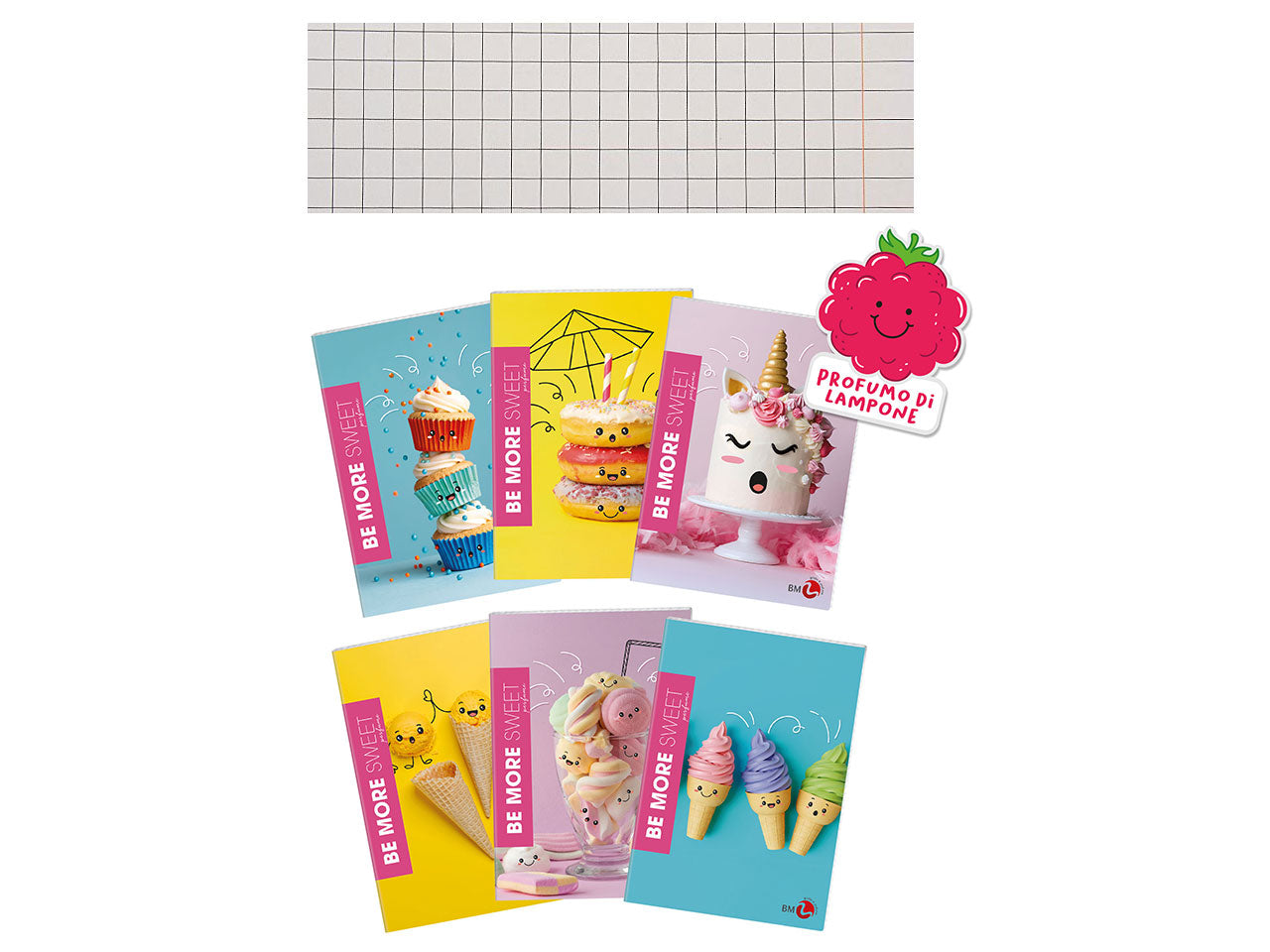 Quaderno maxi sweet 100gr confezione da 10 pezzi rigatura Q con margine