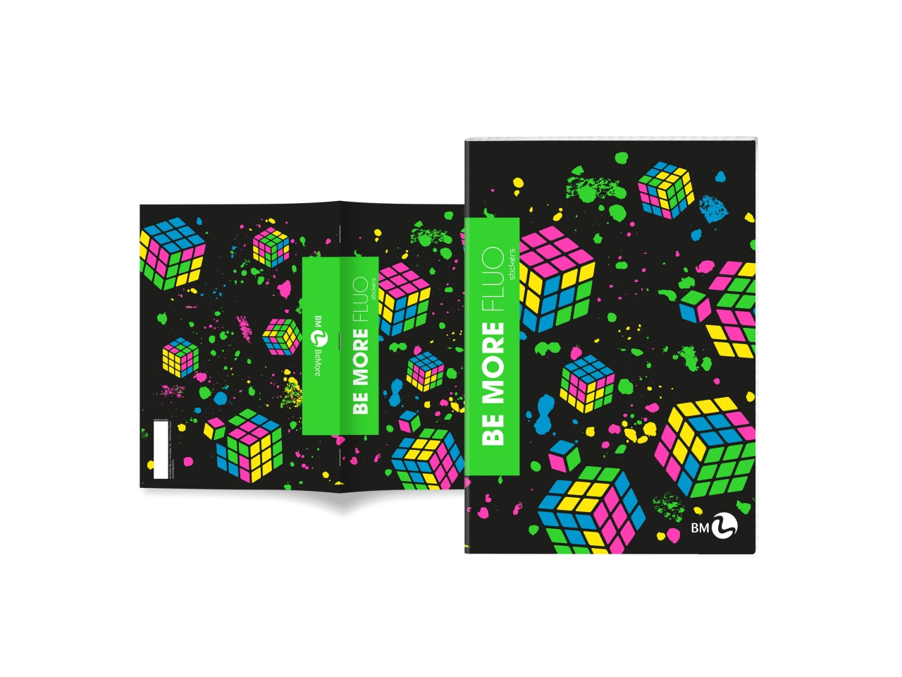 Quaderno maxi fluo 100gr confezione da 10 pezzi rigatura Q con margine
