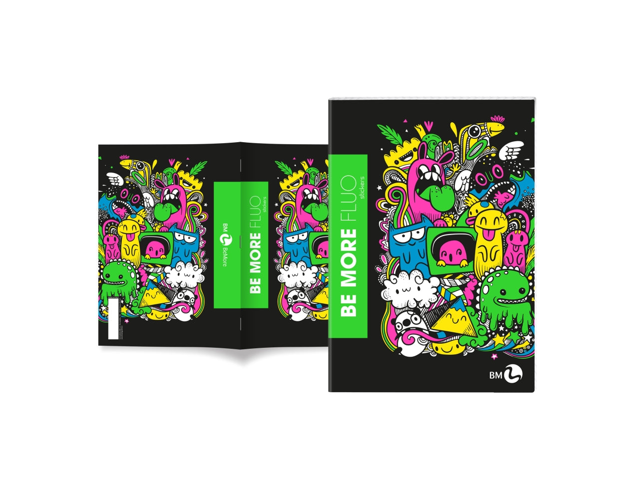 Quaderno maxi fluo 100gr confezione da 10 pezzi rigatura Q con margine
