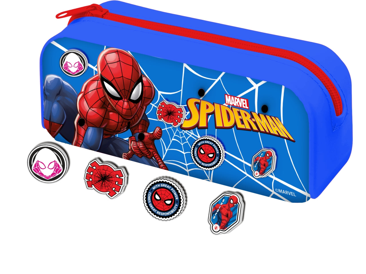 Spiderman astuccio in silicone con 4 patch