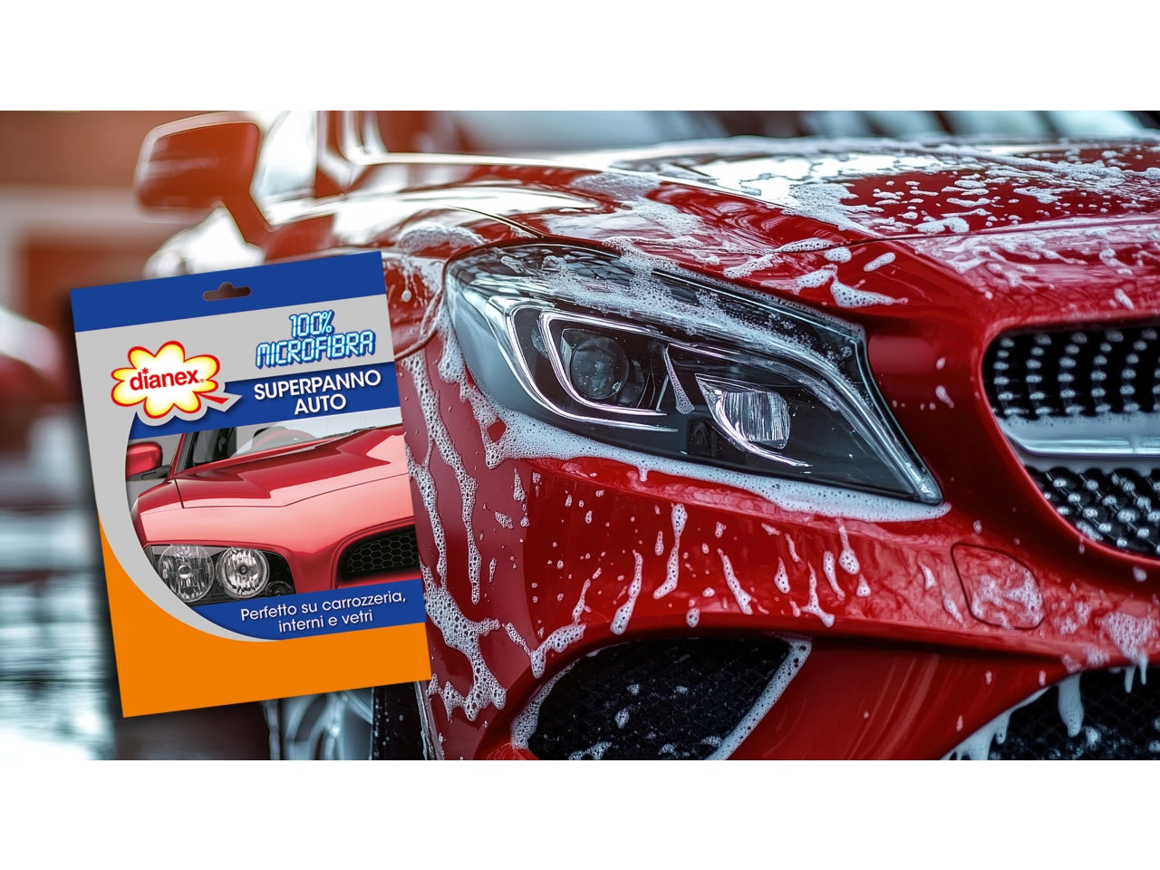 Dianex superpanno auto in microfibra, perfetto su carrozzeria,interni e vetri