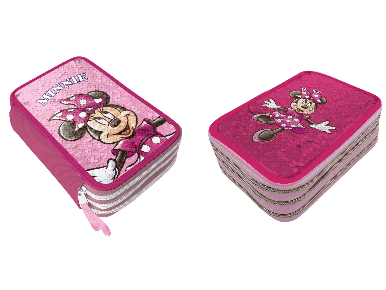 Minnie astuccio 3 zip giotto reversibile