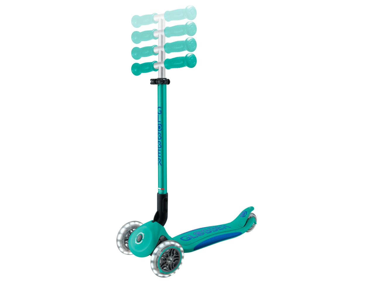 Globber - Primo Foldable Plus Light monopattino - Emerald Green-Navy Blue