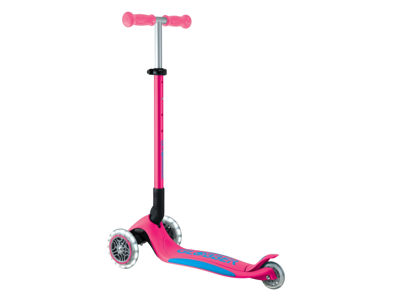 Globber - Primo Foldable Plus Light monopattino - Fuchsia-Sky Blue