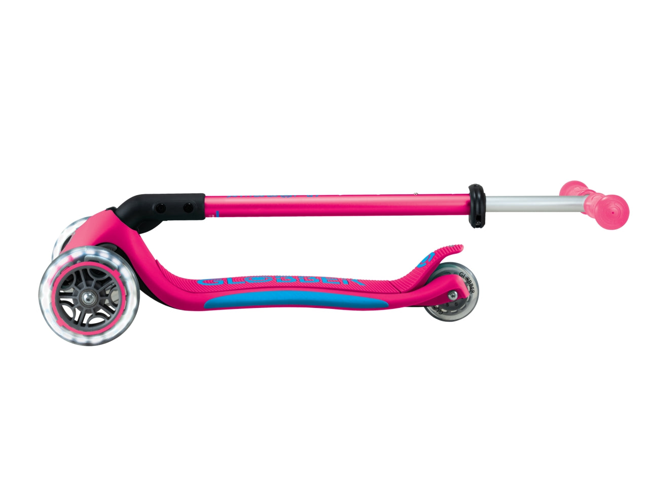 Globber - Primo Foldable Plus Light monopattino - Fuchsia-Sky Blue