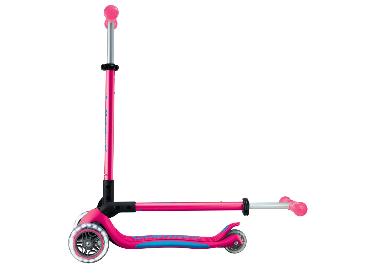 Globber - Primo Foldable Plus Light monopattino - Fuchsia-Sky Blue