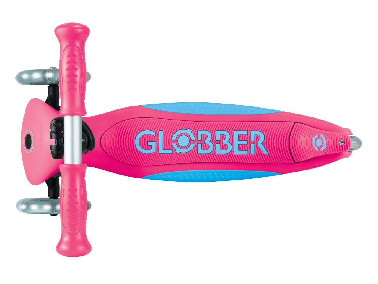Globber - Primo Foldable Plus Light monopattino - Fuchsia-Sky Blue
