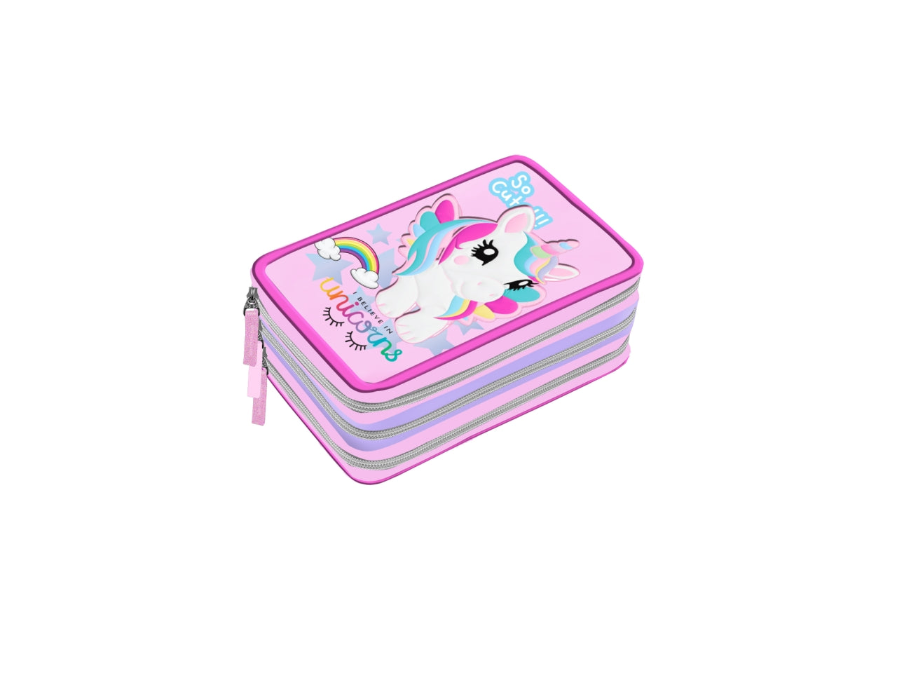 Playtoy cute astuccio 3zip