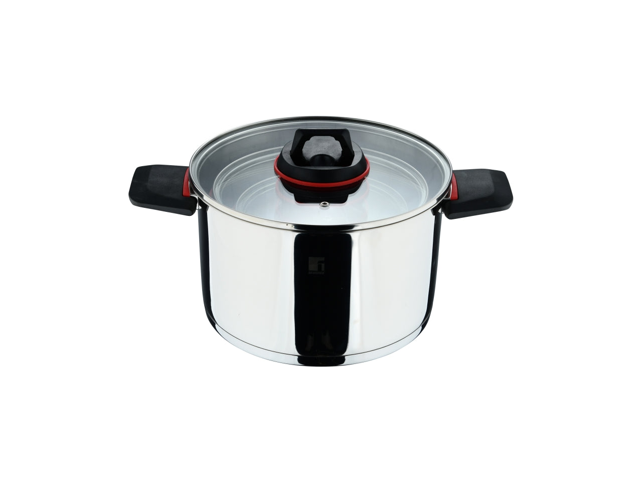 Batteria pentole 6 pezzi composto da casseruole con coperchio16cm, 20cm e 24cm in acciaio inox per piani ad induzione