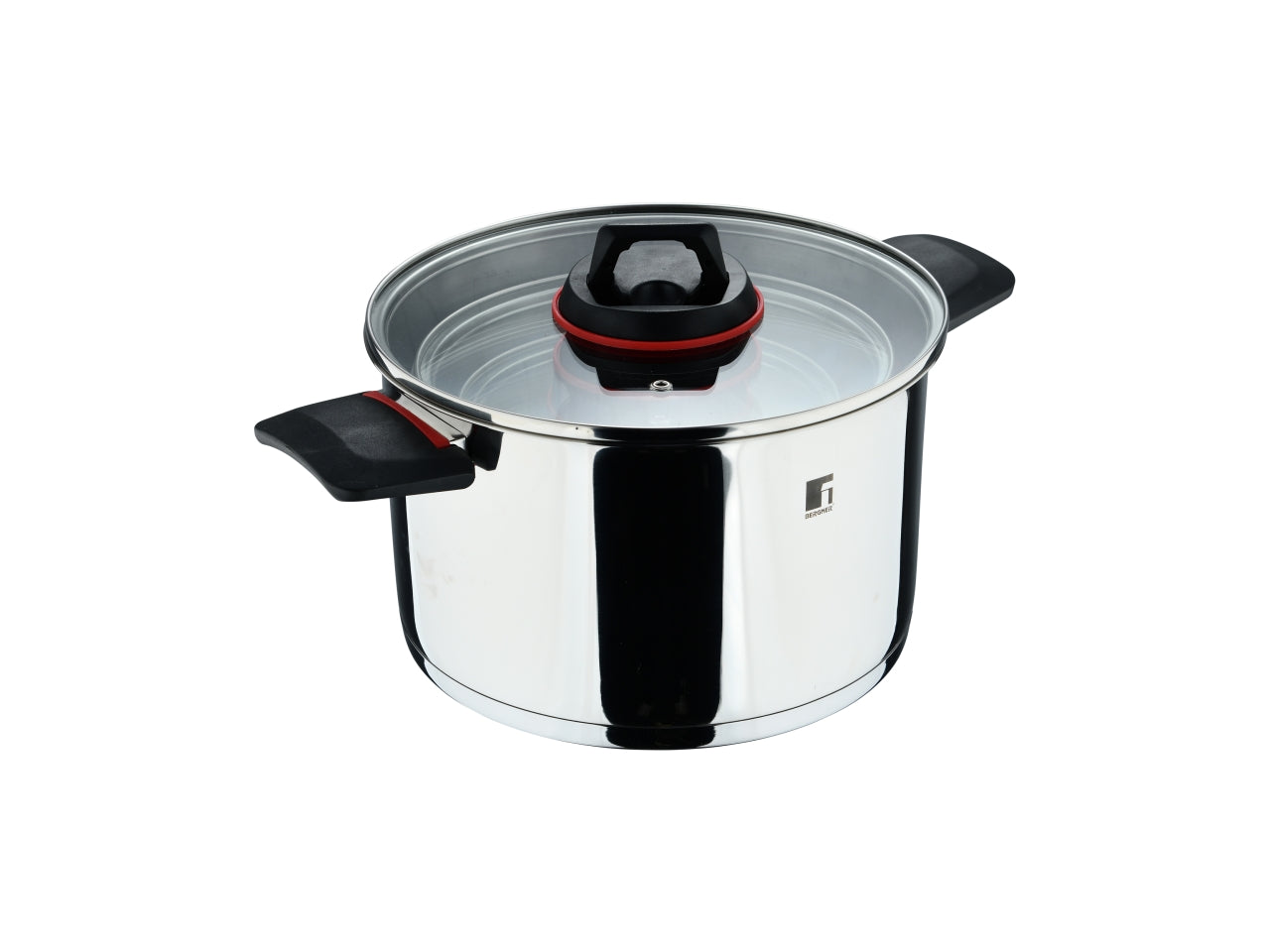 Batteria pentole 6 pezzi composto da casseruole con coperchio16cm, 20cm e 24cm in acciaio inox per piani ad induzione
