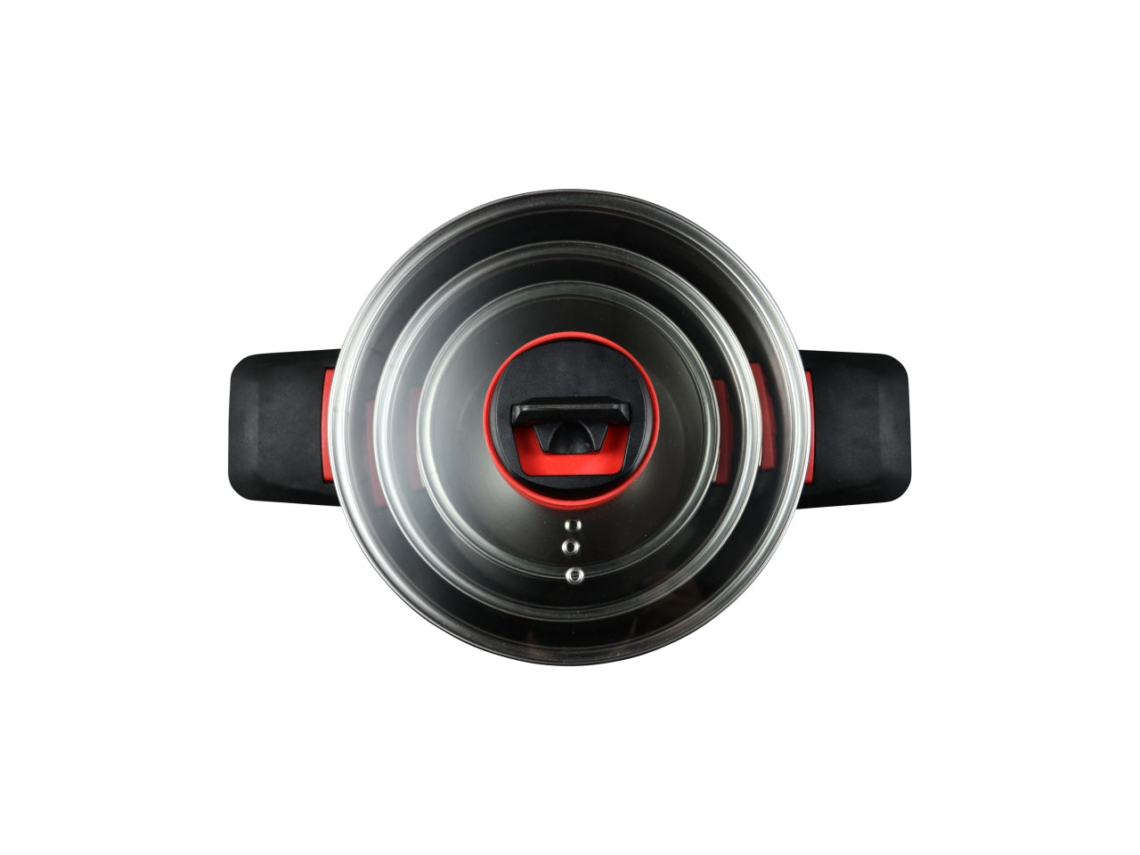 Batteria pentole 6 pezzi composto da casseruole con coperchio16cm, 20cm e 24cm in acciaio inox per piani ad induzione